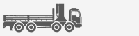 On-truck hydraulic cranes