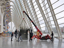 Mini-crane working at the Prncipe Felipe Science Museum